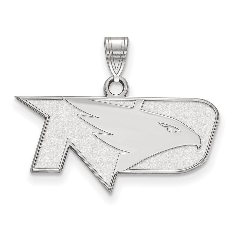 10k White Gold North Dakota Small Square Logo Pendant